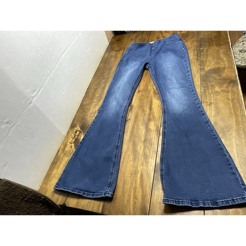 Rock & Roll Jeans Womens 29x34 Stretch Bargain Bell Pull On Flare Hippie